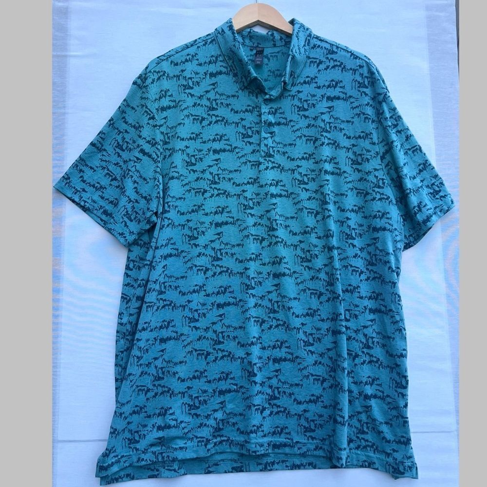 adidas Men's Go-To Printed Golf Polo Shirt size 2XL